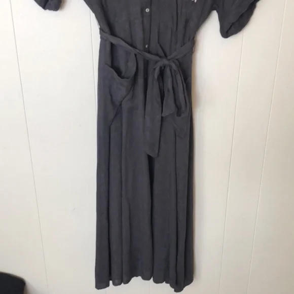 Free People Embroidered Tie Waist Midi Dress - Picture 8 of 10